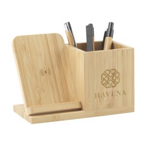 Bamboo Boss 15W support de charge/porte-stylo