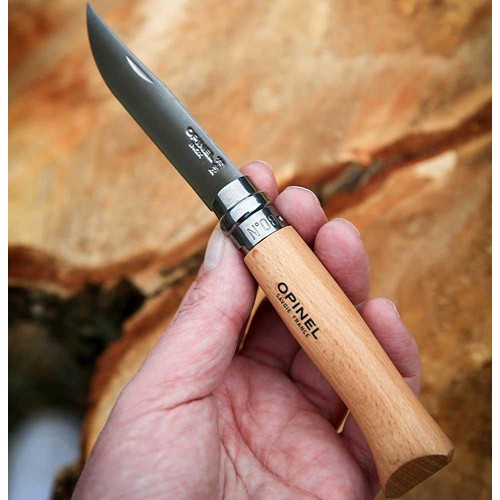 Opinel Inox No 08 couteau de poche en étui à couteau
