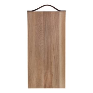 Planche avec poignée en cuir hêtre 33x16 cm