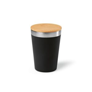Gobelet Don rSS 400ml avec couvercle bambou. Double paroi