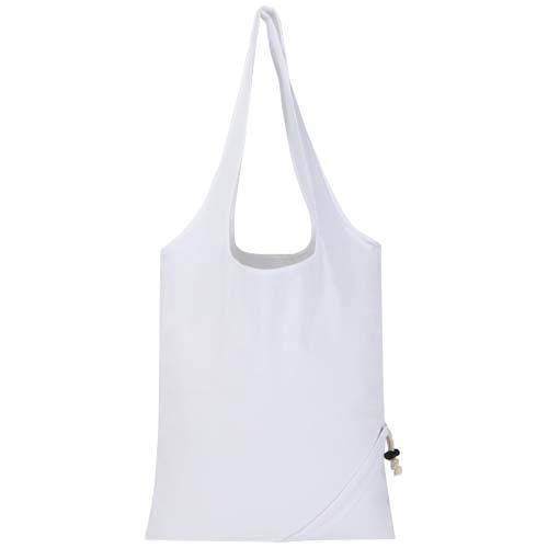Sac fourre-tout pliable en coton recyclé GRS « Madras Blend » 140 g/m², 7 L