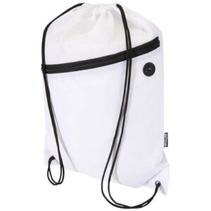 Sac à cordon Oriole en RPET avec poche avant zippée, 5 L