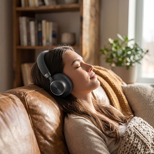 JUNDO - CASQUE À RÉDUCTION DE BRUIT ANC BLUETOOTH SANS FIL NOIR ET ALUMINIUM