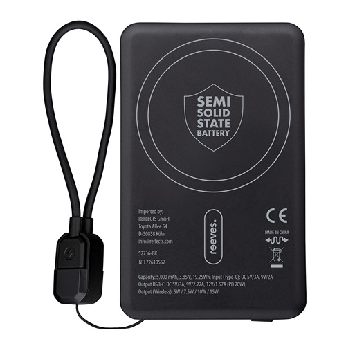 Powerbank sans fil magnétique 15W REEVES-WATTRON PRO V ALU
