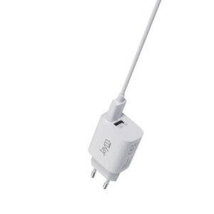 CHARGEUR SECTEUR 2 USB-A 12W + CABLE USB-A VERS LIGHTNING MFI 2M BLANCS - JAYM®