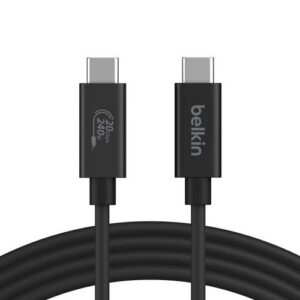 CABLE CHARGE USB-C VERS USB-C - USB 4.0 (20 Gbits/s) / PD 3.0 (240W) / 4K - 2M - NOIR - BELKIN