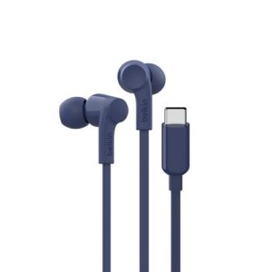 ECOUTEURS FILAIRES USB-C INTRA-AURICULAIRES - CABLE PLAT - BLEU