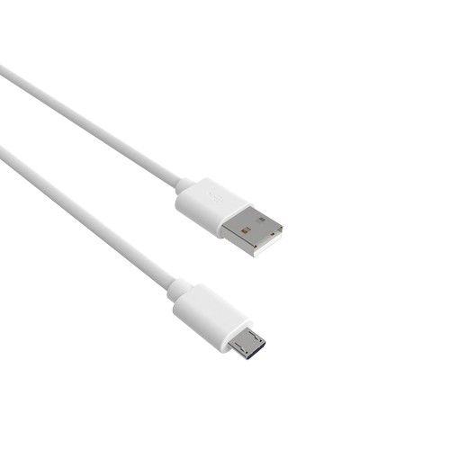 CABLE CHARGE USB-A VERS MICRO-USB - LONGUEUR 1.5M - BLANC -