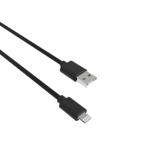 CABLE CHARGE USB-A VERS LIGHTNING - LONGUEUR 1.5M - NOIR -