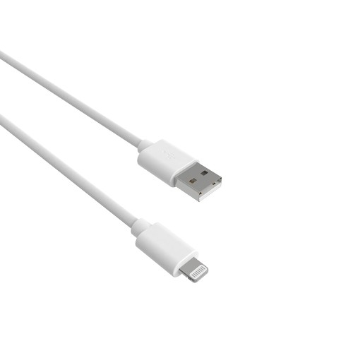 CABLE CHARGE USB-A VERS LIGHTNING - LONGUEUR 1.5M - BLANC -