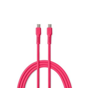 CABLE CHARGE USB-C VERS USB-C PD (60W) - LONGUEUR 1.8M - COLORUM ROUGE
