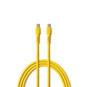 CABLE CHARGE USB-C VERS USB-C PD (60W) - LONGUEUR 1.8M - COLORUM JAUNE