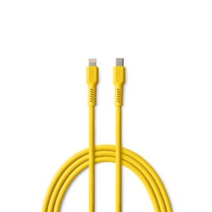 CABLE CHARGE USB-C VERS LIGHTNING (27W) - LONGUEUR 1.8M - COLORUM JAUNE