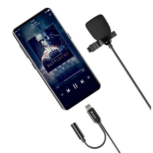 MICROPHONE CRAVATE FILAIRE LIGHTNING AVEC PINCE