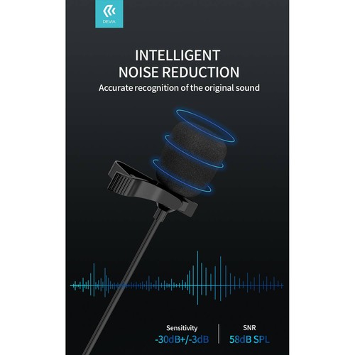 MICROPHONE CRAVATE FILAIRE LIGHTNING AVEC PINCE