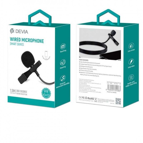 MICROPHONE CRAVATE FILAIRE LIGHTNING AVEC PINCE