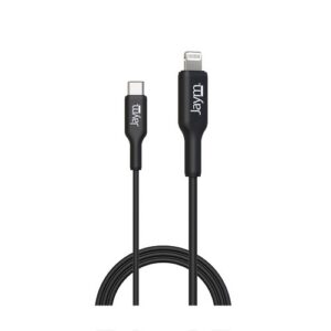 CABLE CHARGE USB-C VERS LIGHTNING MFI PD 3.0 (30W) - LONGUEUR 1M - NOIR -