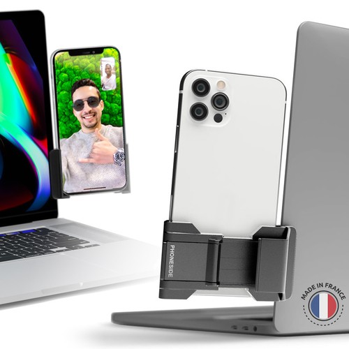 SUPPORT TELEPHONE UNIVERSEL POUR ECRAN PC/MAC - CLIP UNIVERSEL AVEC ANGLE REGLABLE 160°