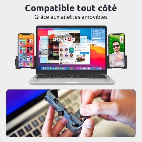 SUPPORT TELEPHONE UNIVERSEL POUR ECRAN PC/MAC - CLIP UNIVERSEL AVEC ANGLE REGLABLE 160°