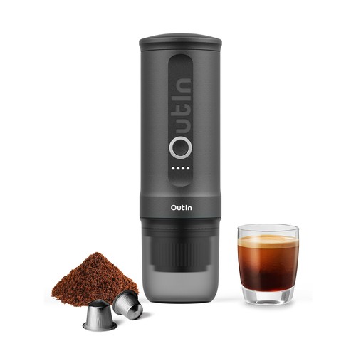 OUTIN Nano Machine à expresso électrique portable, cafetière de voyage