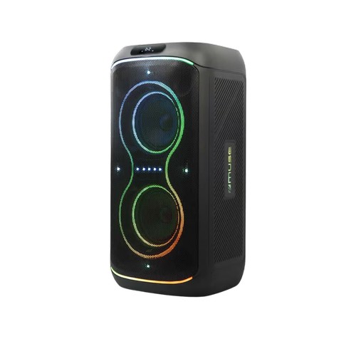 ENCEINTE PORTABLE PARTY BOX 300W USB / AUX / BLUETOOTH 5.3 + MICROPHONE INCLUS + LUMIERE D'AMBIANCE - MUSE