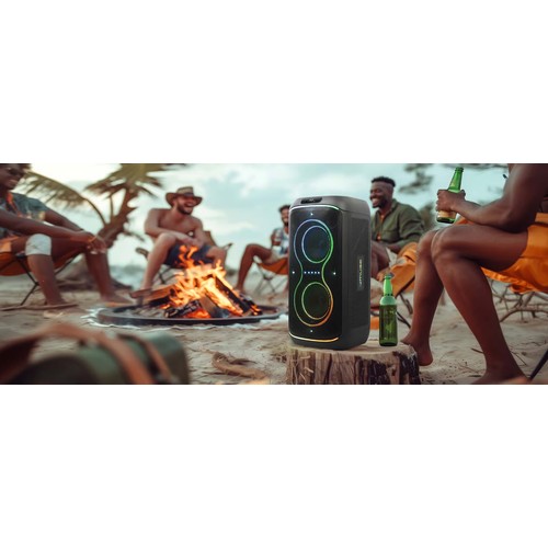ENCEINTE PORTABLE PARTY BOX 300W USB / AUX / BLUETOOTH 5.3 + MICROPHONE INCLUS + LUMIERE D'AMBIANCE - MUSE