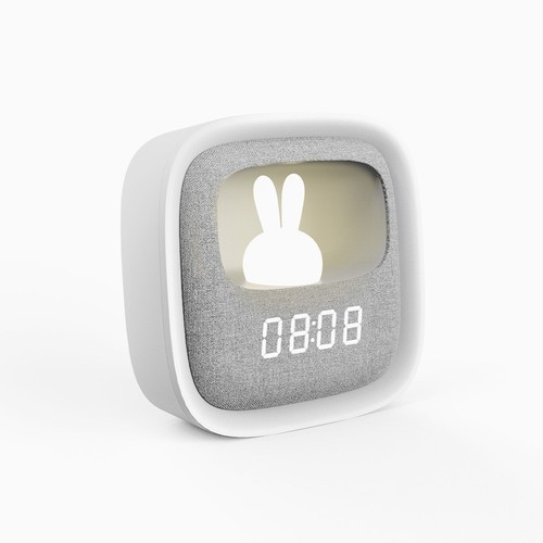 REVEIL POUR ENFANTS AVEC VEILLEUSE LED - CARRE - FOREVER