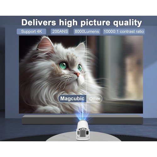 MINI VIDEOPROJECTEUR PORTABLE HY300 - ANDROID 11 SMART TV - BLUETOOTH 5.0 - WIFI - ROTATION 180° - MAGCUBIC