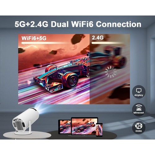 MINI VIDEOPROJECTEUR PORTABLE HY300 - ANDROID 11 SMART TV - BLUETOOTH 5.0 - WIFI - ROTATION 180° - MAGCUBIC