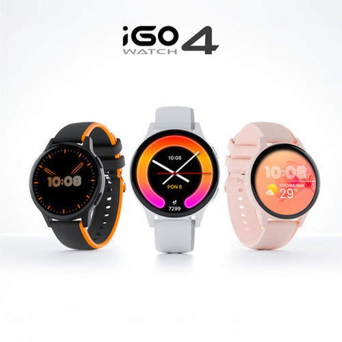 MONTRE CONNECTEE INTELLIGENTE IGO WATCH 4 – ASSISTANT VOCAL - FREQUENCE CARDIAQUE - IP67 – ECRAN AMOLED - BLUETOOTH 5.3 - BLANC