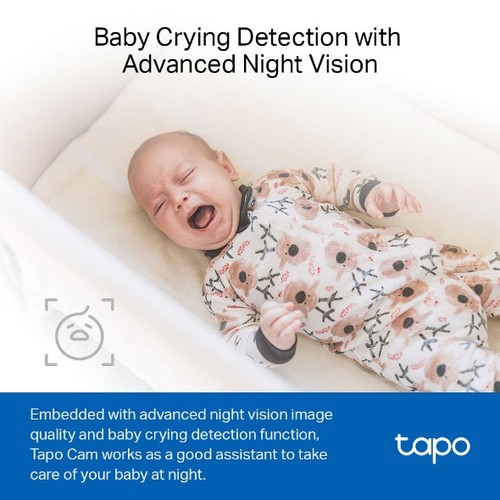 CAMERA WIFI POUR INTERIEUR AVEC ENREGISTREMENT - VISION NOCTURNE - VIDEO 1080P FULL HD - TAPO