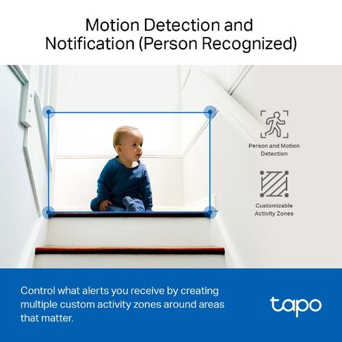 CAMERA WIFI POUR INTERIEUR AVEC ENREGISTREMENT - VISION NOCTURNE - VIDEO 1080P FULL HD - TAPO