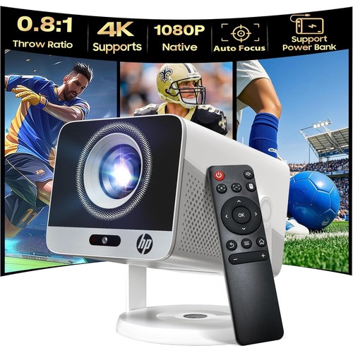 VIDEOPROJECTEUR PORTABLE FULL HD 1080P - AUTO FOCUS - BLUETOOTH 5.4 - WIFI - ROTATION 180° - HP MC425