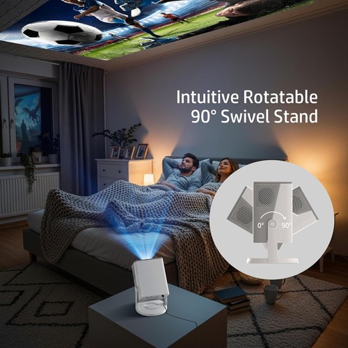 VIDEOPROJECTEUR PORTABLE FULL HD 1080P - AUTO FOCUS - BLUETOOTH 5.4 - WIFI - ROTATION 180° - HP MC425
