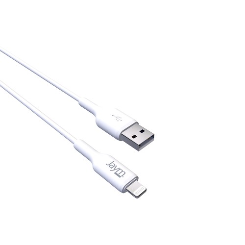 CABLE CHARGE USB-A VERS LIGHTNING MFI - LONGUEUR 2M - BLANC -