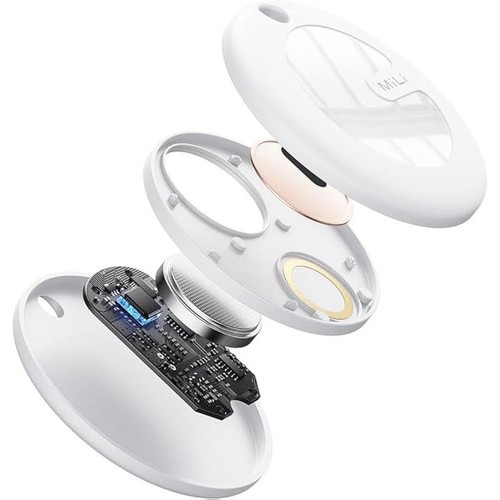 LOCALISATEUR D'OBJETS - TAG UNIVERSEL CERTIFIÉ APPLE FIND MY® ET ANDROID LOCALISATOR® - FORMAT PORTE CLÉS - BLANC - MILI