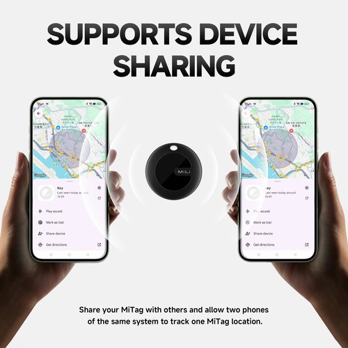 LOCALISATEUR D'OBJETS - TAG UNIVERSEL CERTIFIÉ APPLE FIND MY® ET ANDROID LOCALISATOR® - FORMAT PORTE CLÉS - BLANC - MILI