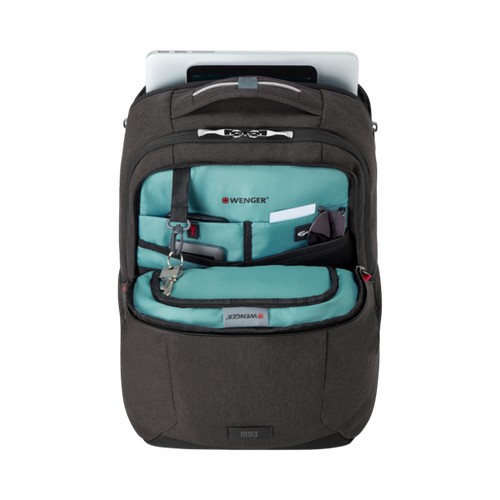 SAC À DOS POUR ORDINATEUR PORTABLE 16’’ AVEC POCHE POUR TABLETTE - MX PROFESSIONAL - GRIS CHINÉ - WENGER