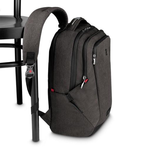 SAC À DOS POUR ORDINATEUR PORTABLE 16’’ AVEC POCHE POUR TABLETTE - MX PROFESSIONAL - GRIS CHINÉ - WENGER