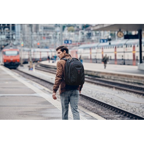SAC À DOS POUR ORDINATEUR PORTABLE 17'' - CARBON - NOIR - WENGER