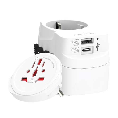 Adaptateur universel SKROSS® PRO Light USB AC30PD