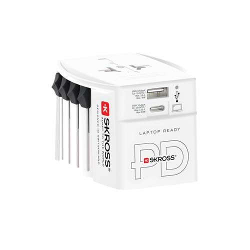 Adaptateur universel SKROSS® MUV AC65PD avec câble USB-C
