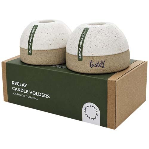 Lot de bougeoirs « ReClay » d'Originalhome