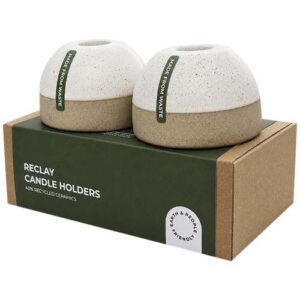 Lot de bougeoirs « ReClay » d'Originalhome