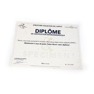 Diplôme A4 papier graines 200g recto