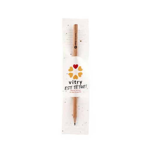Marque-page papier graines et crayon bois