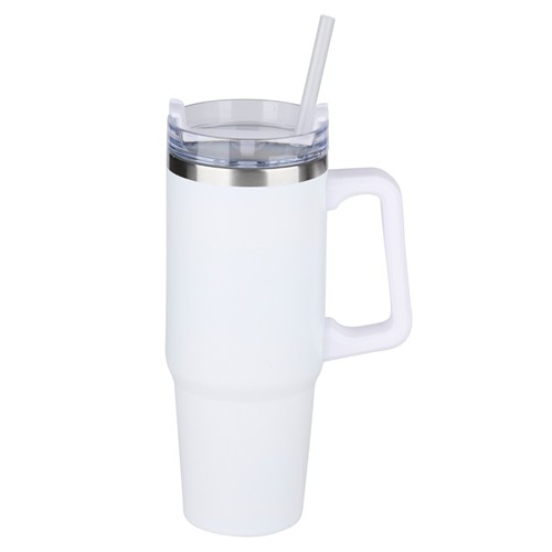 ALPINA Vacuum Mug with Straw 900ml - Black/White/Beige/Green