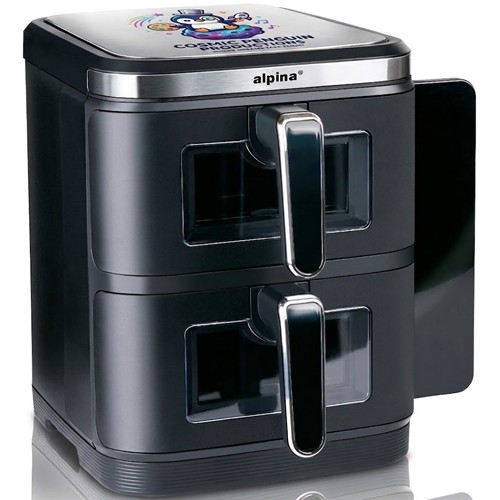 ALPINA Double Air Fryer 2x5.5L 2800W - Noir