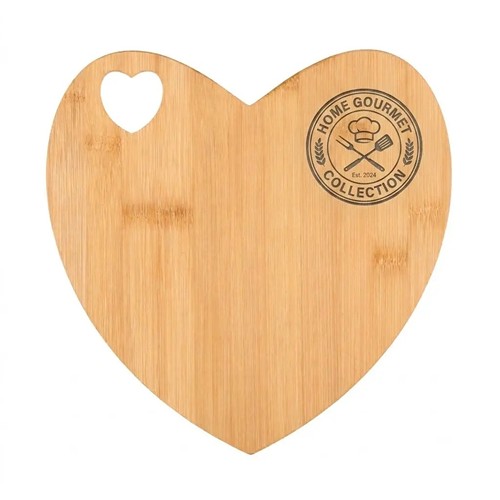 ALPINA Heart Shaped Cutting Board 27x26cm - Brun
