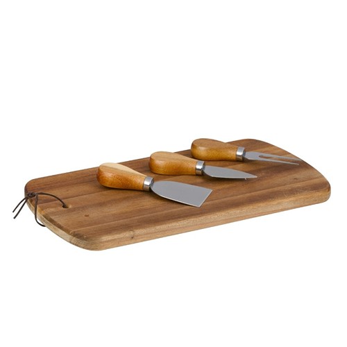 ALPINA Cheeseboard with Knives 320x17.5cm - Brun